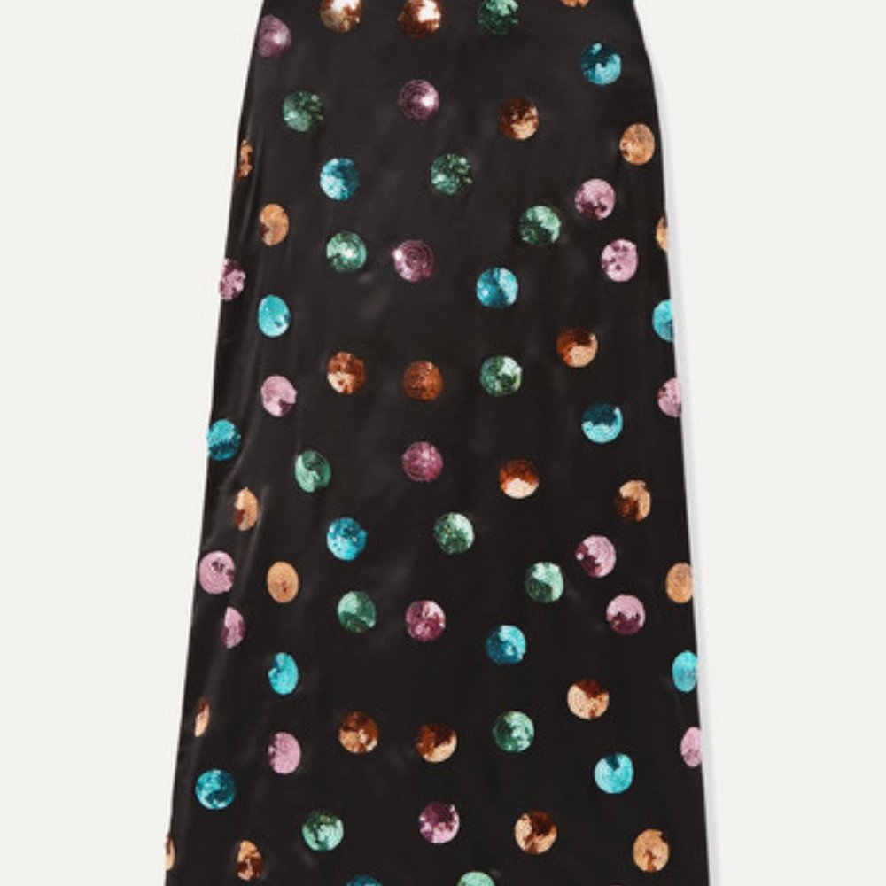 Kelly sequin-embellished silk and Tencel-blend sat